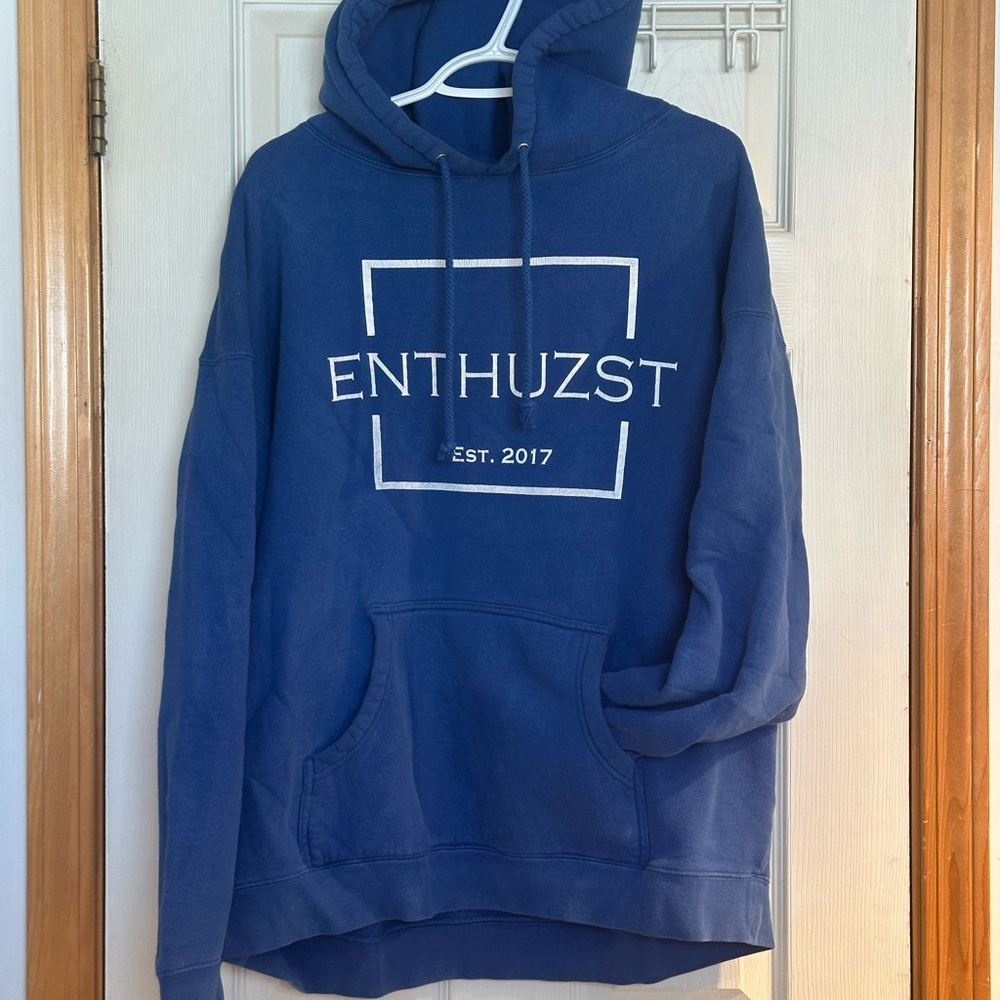 Royal Blue Men's Enthuzst Hoodie. Size XL. IYKYK.